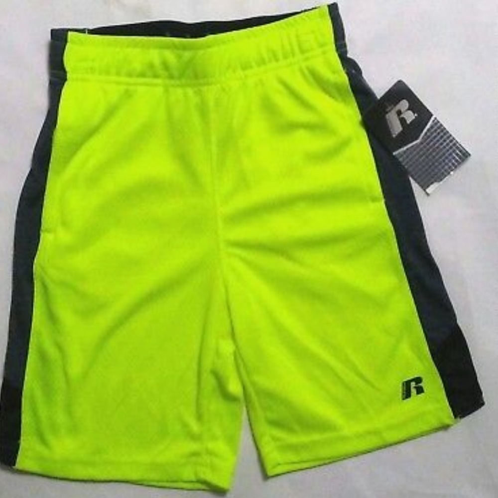 Russell Boys Athletic Active Basketball Shorts Dri Power 360 NWT yellow Size:XXL